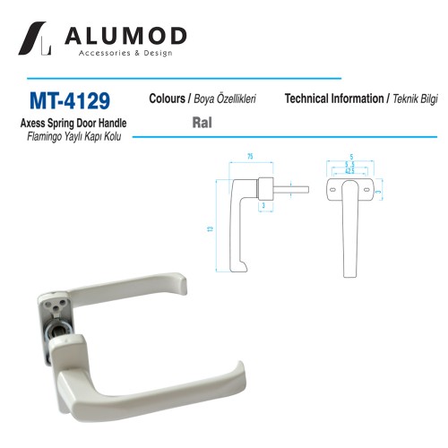 MT-4129 Flamingo Yaylı Kapı kolu