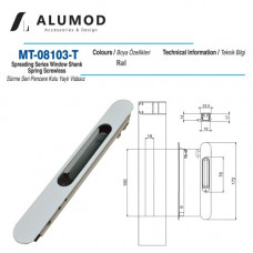 MT-08103-T Sürme Seri Pencere Kolu Yaylı Vidasız